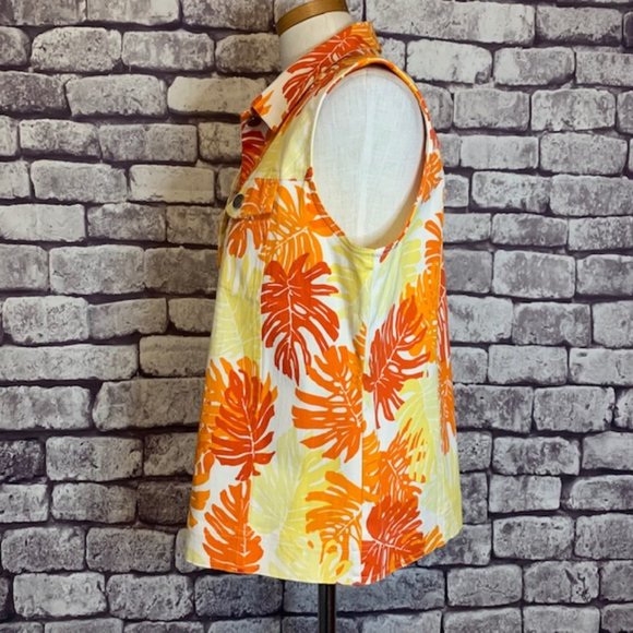 IOS Sleeveless Button Down jacket Size S - Picture 4 of 9